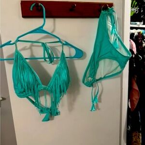 Bikini, Gianni Bini. Bottoms size M, Top size L. Teal